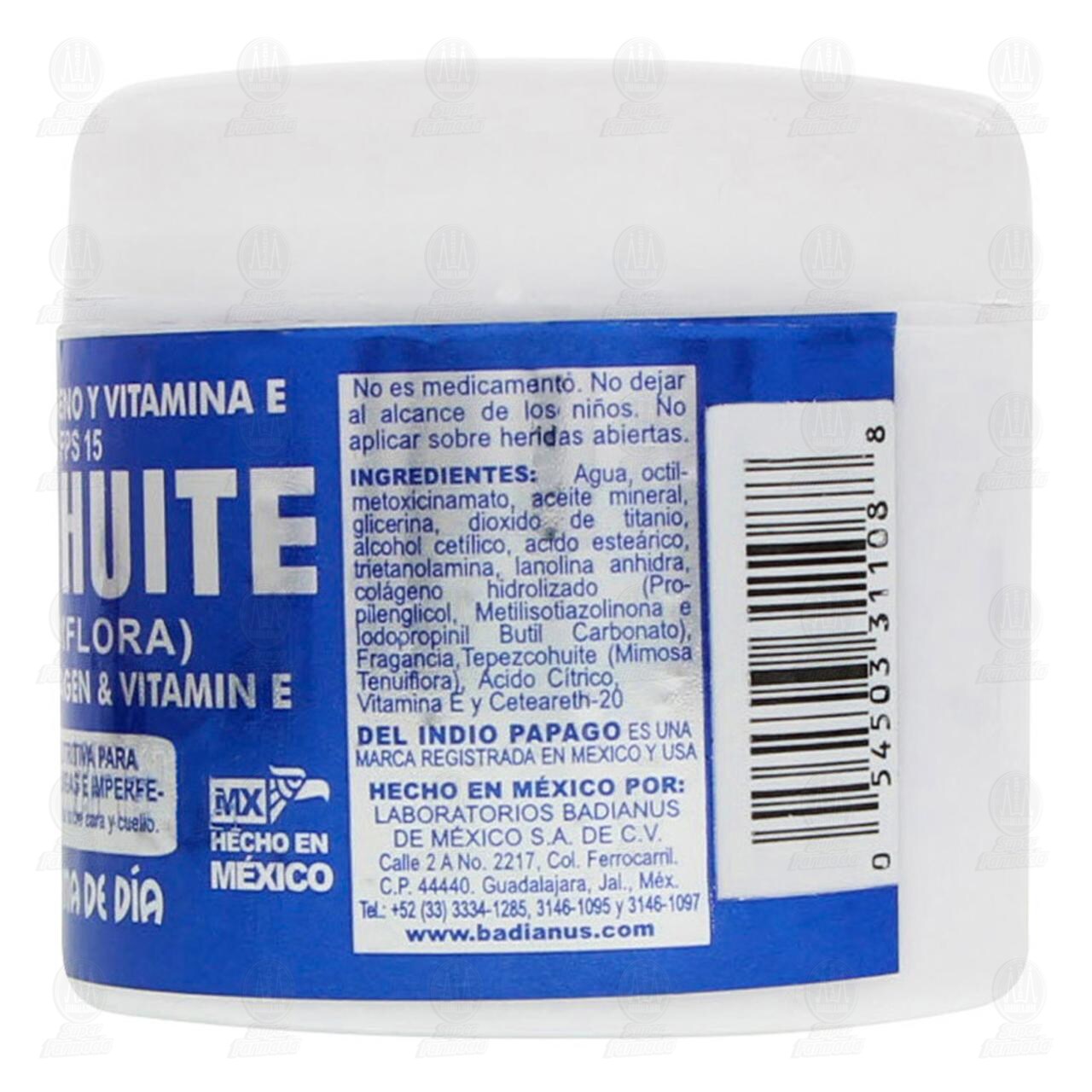 Crema Corporal del Indio Papago de Tepezcohuite para el Día, 120 gr. image number 2