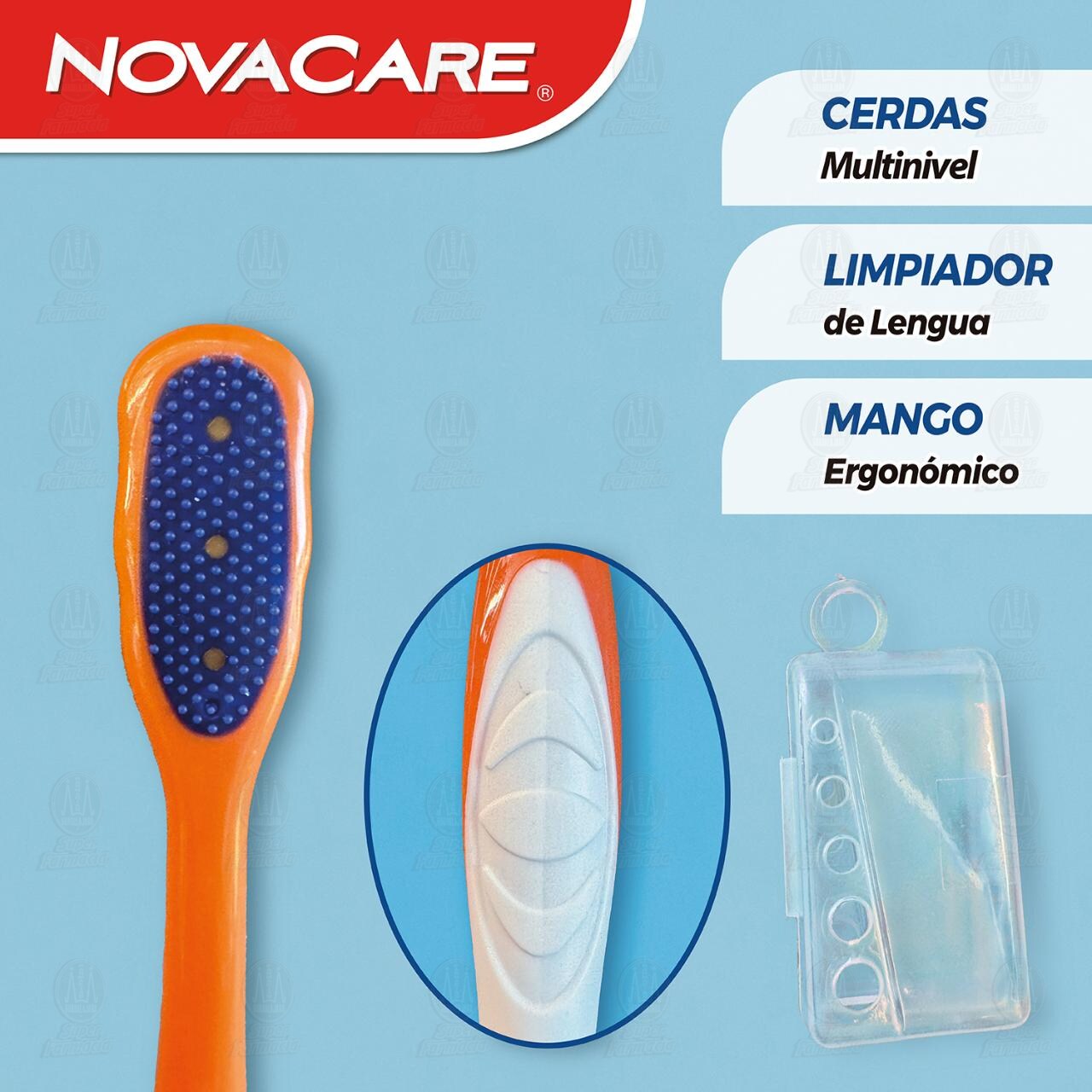Cepillo Dental NovaCare Clean Fresh Medio Varios Colores, 1 pz. image number 2