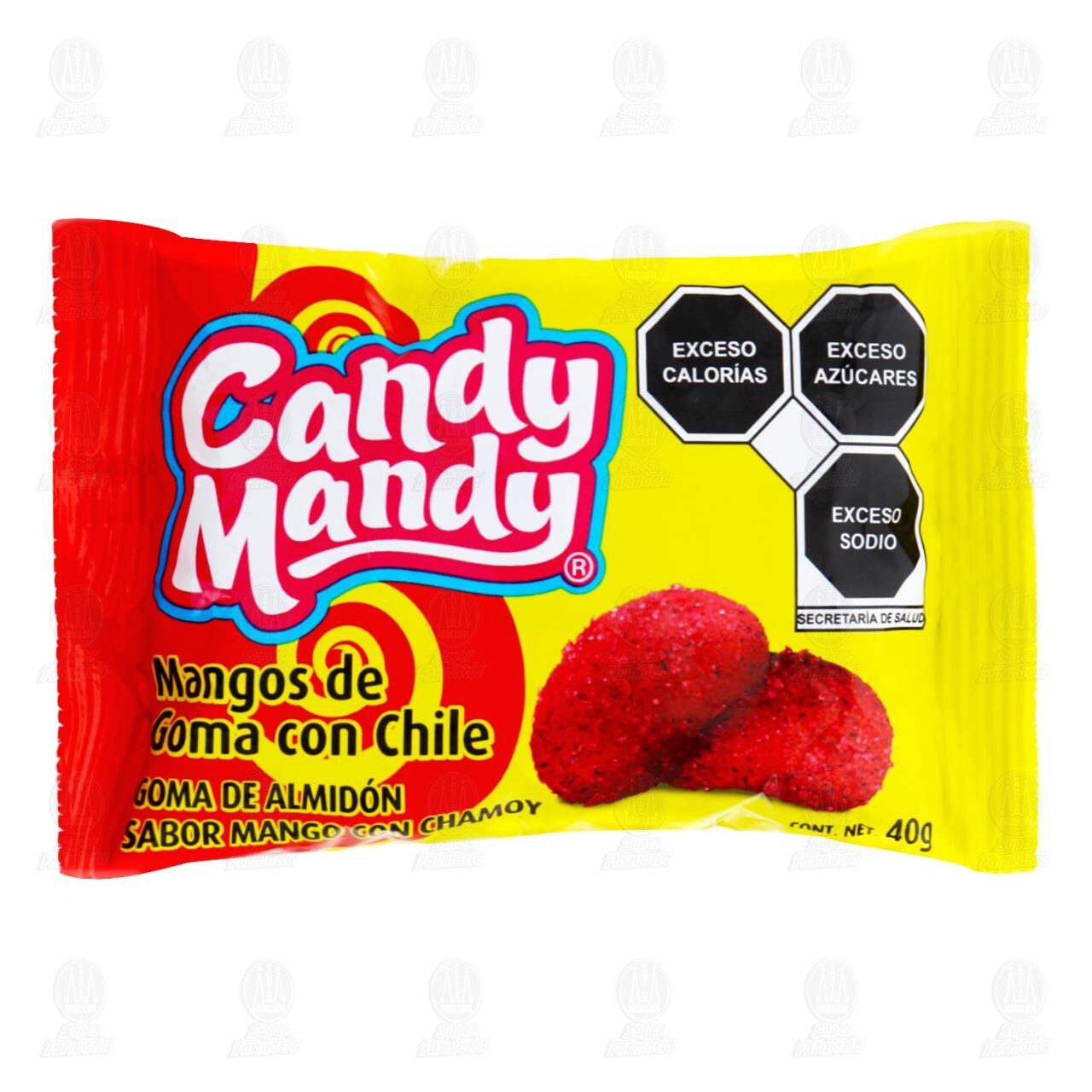 Gomitas Candy Mandy Mangos con Chile, 40 gr.