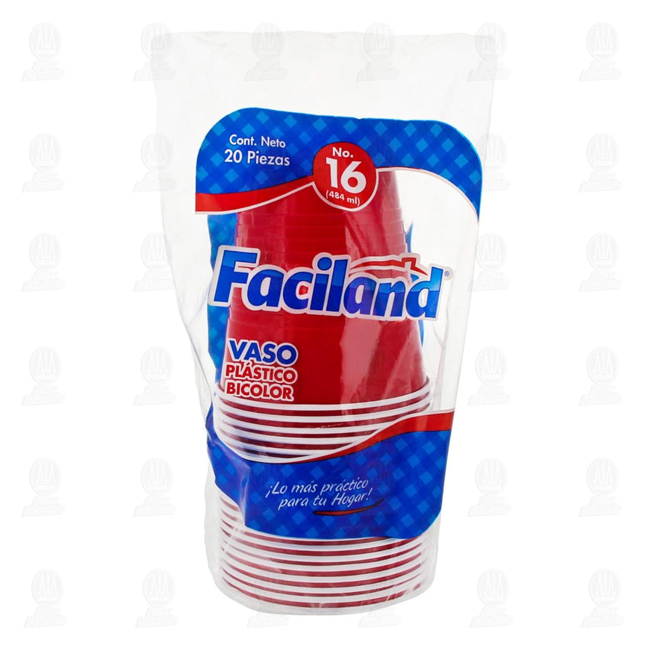 contar hasta amplio Alternativa Vasos Desechables Faciland Plásticos Bicolor, 20 pzas.