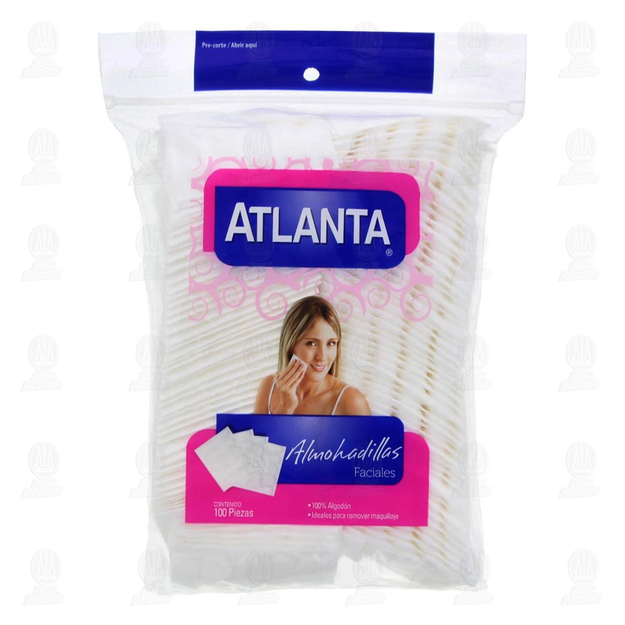 Almohadillas Faciales Atlanta 100% Algodón, 100 pzas.