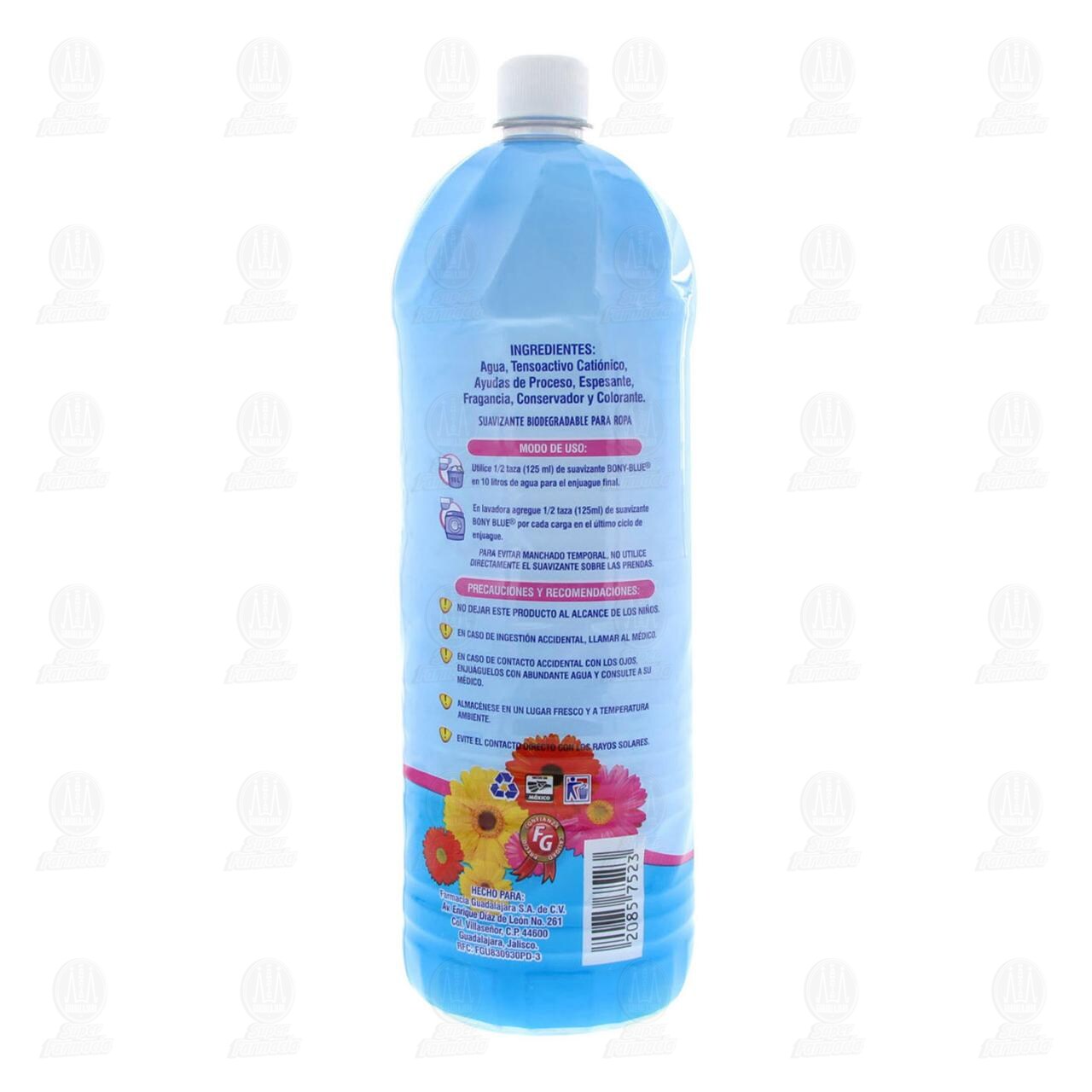 Suavizante Bony Blue Biodegradable para Ropa Aroma Fresca Armon&iacute;a, 2 l. image number 2
