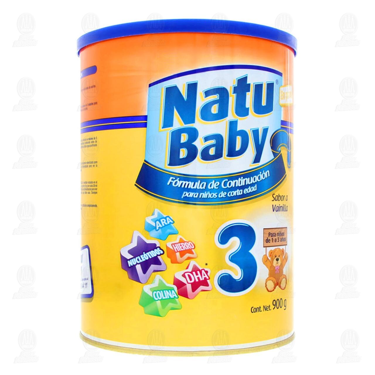 Fórmula Infantil Natu Baby 3 en Polvo Sabor Vainilla (Edad de 1-3 Años), 900 gr.