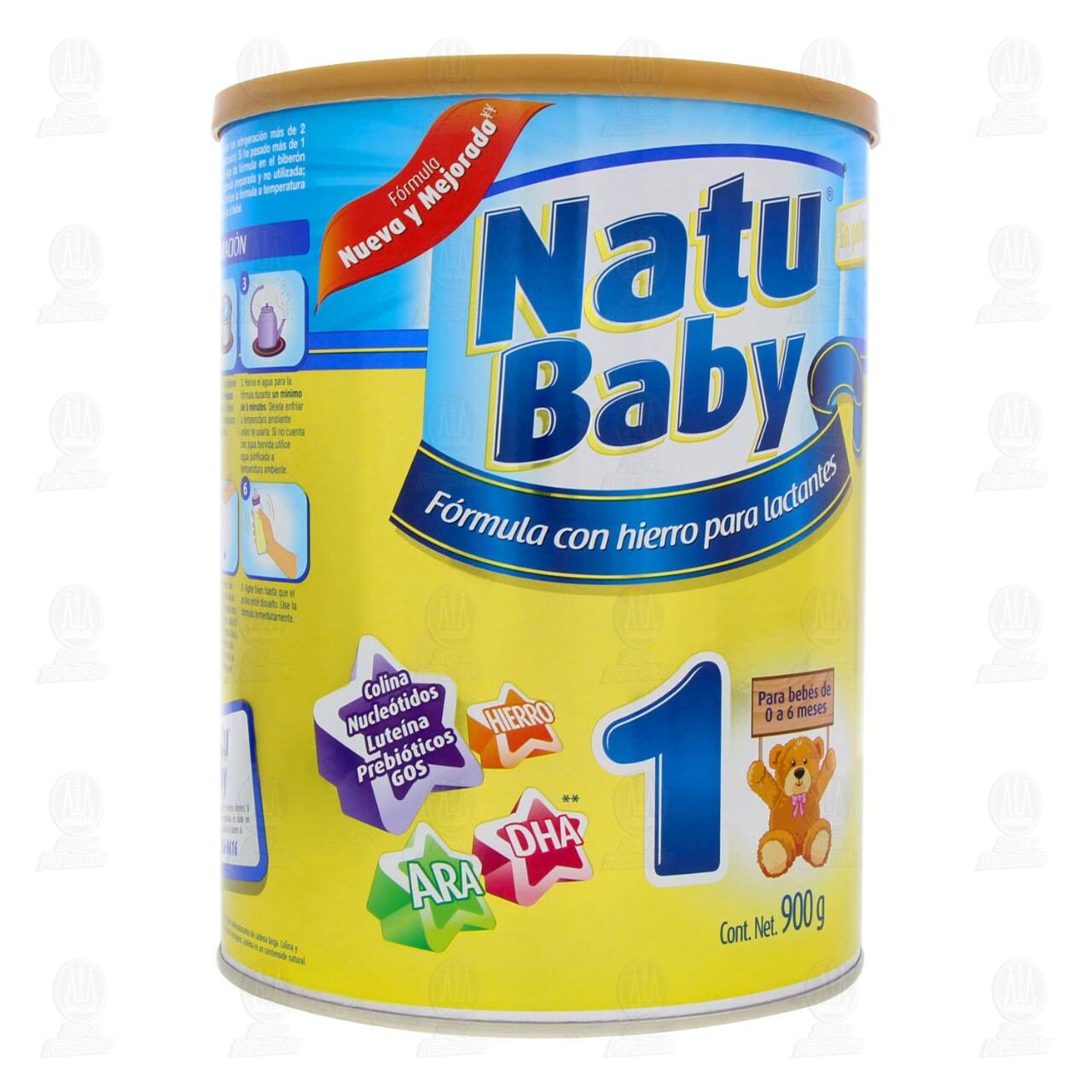 Fórmula Infantil Natu Baby 1 en Polvo (Edad 0-6 Meses), 900 gr.