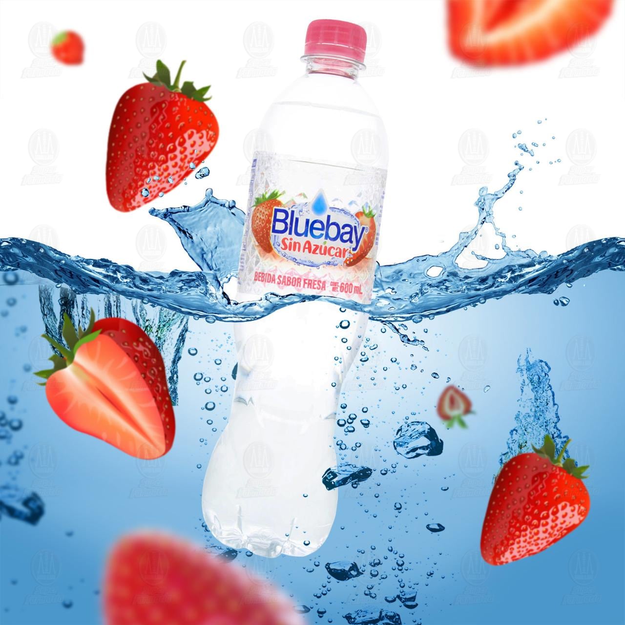 Bebida Bluebay Sabor Fresa, 600 ml. image number 2