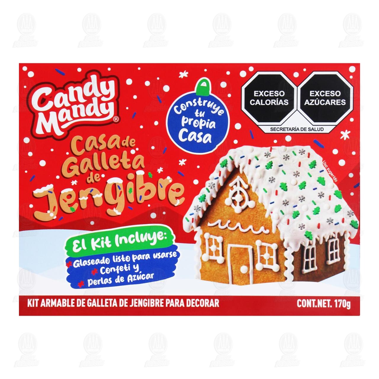 Casa de Galleta de Jengibre Candy Mandy Armable, 170 g. image number 0