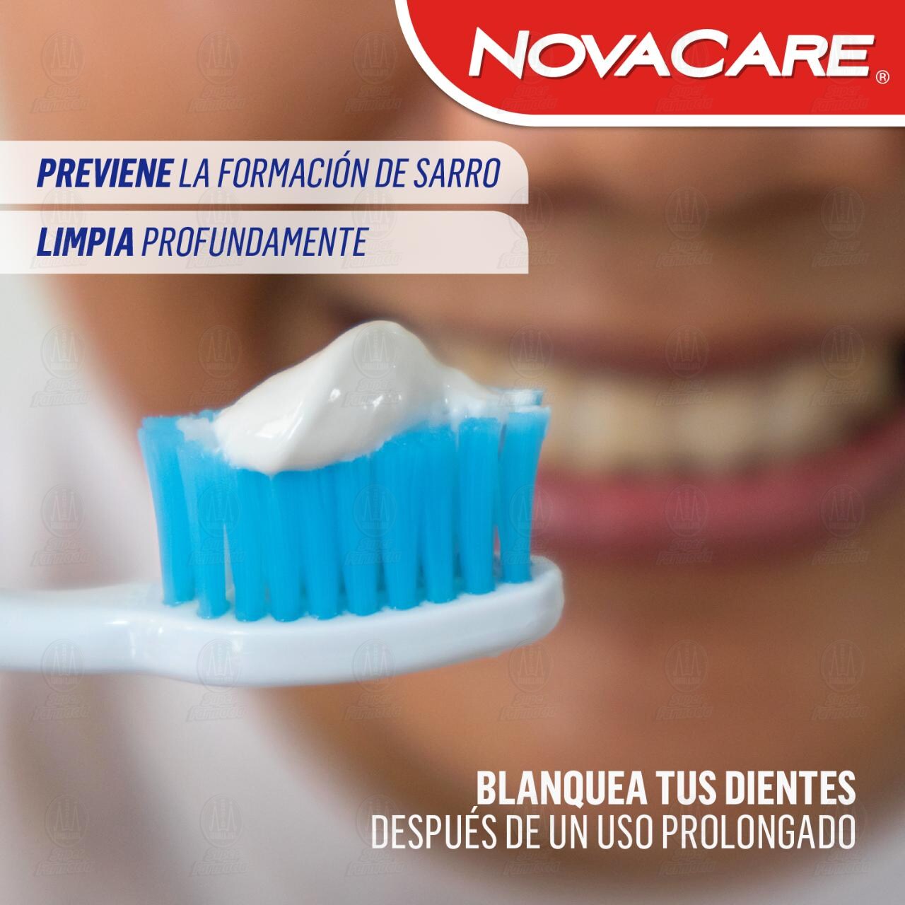Crema Dental Novacare Whitening Glow Blanqueadora, 75 ml. image number 3
