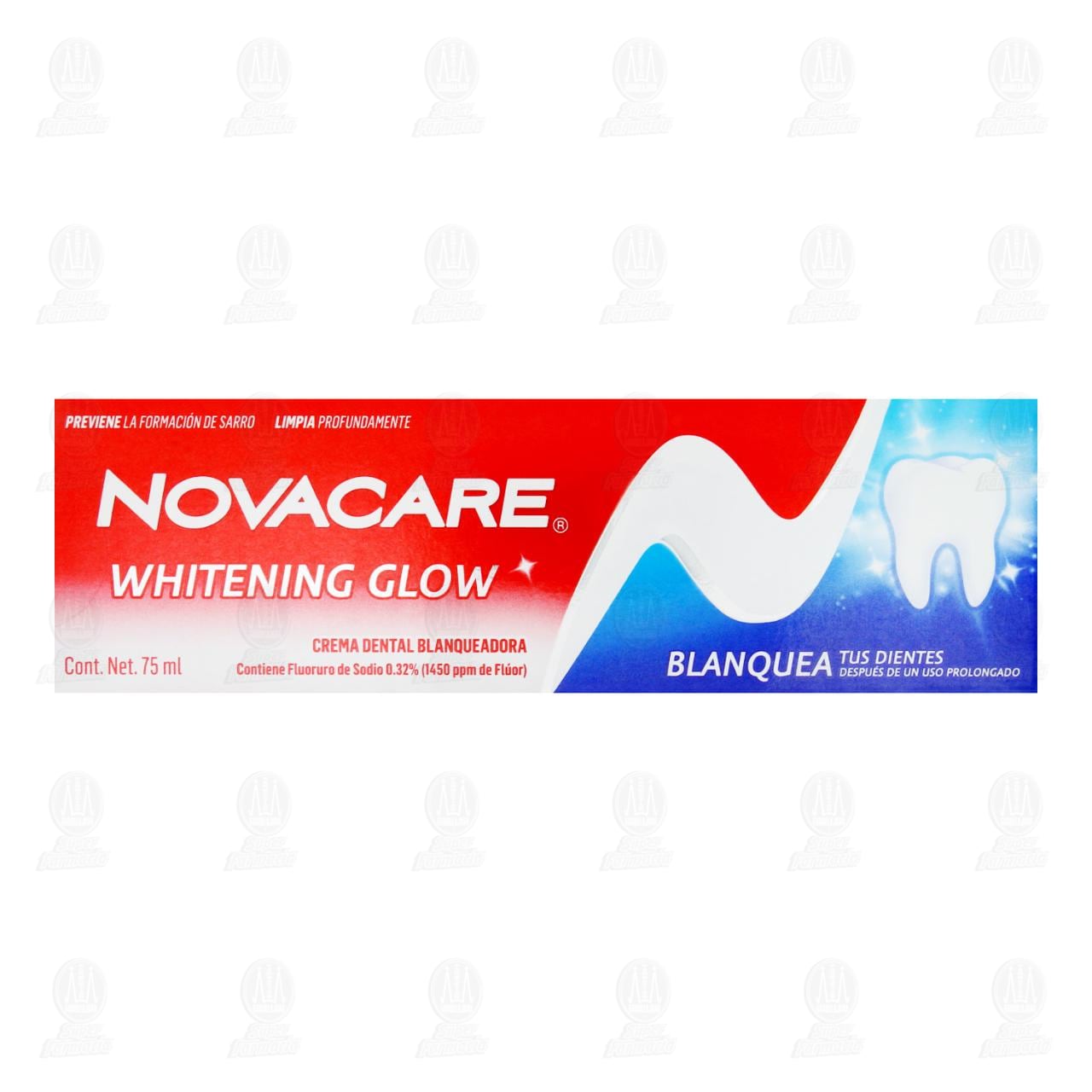 Crema Dental Novacare Whitening Glow Blanqueadora, 75 ml. image number 1