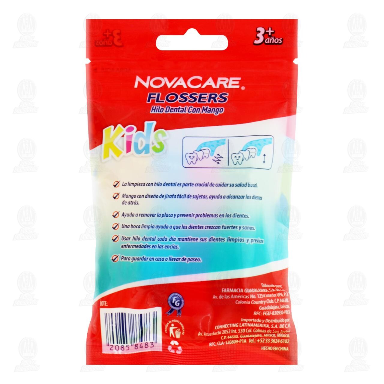 Hilo Dental Novacare Kids Flossers con Mango, 25 pzas. image number 1