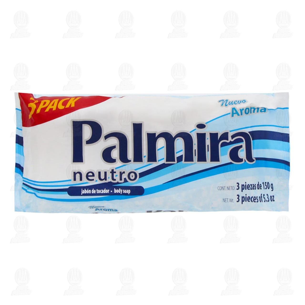 Imagen para Pack de jabón de tocador Palmira Neutro con nuevo aroma. Contiene 3 barras de 150 gramos cada una.