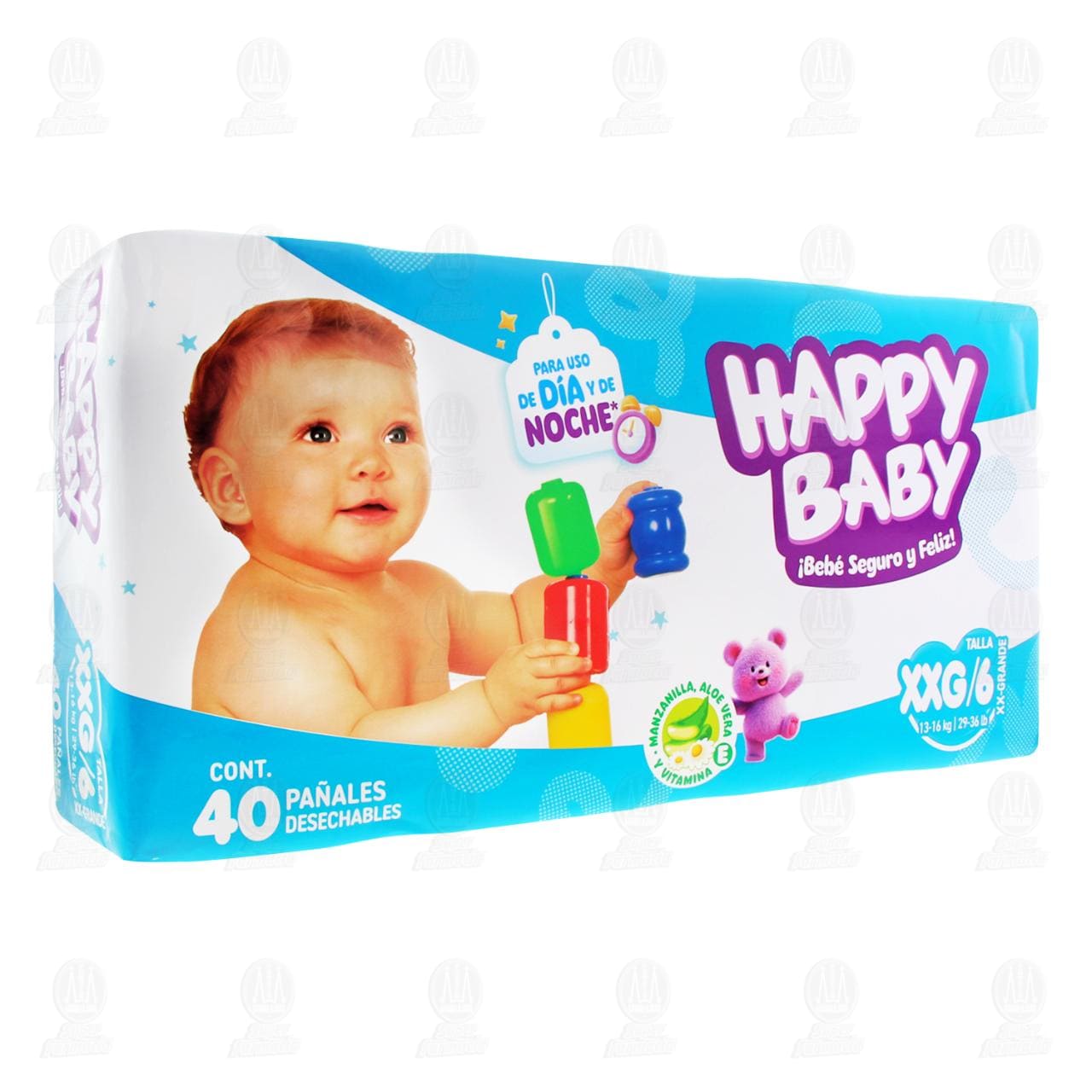 Pa&ntilde;ales para Beb&eacute; Happy Baby con Manzanilla, Aloe Vera y Vitamina E Talla XXG, 40 pzas. image number 0