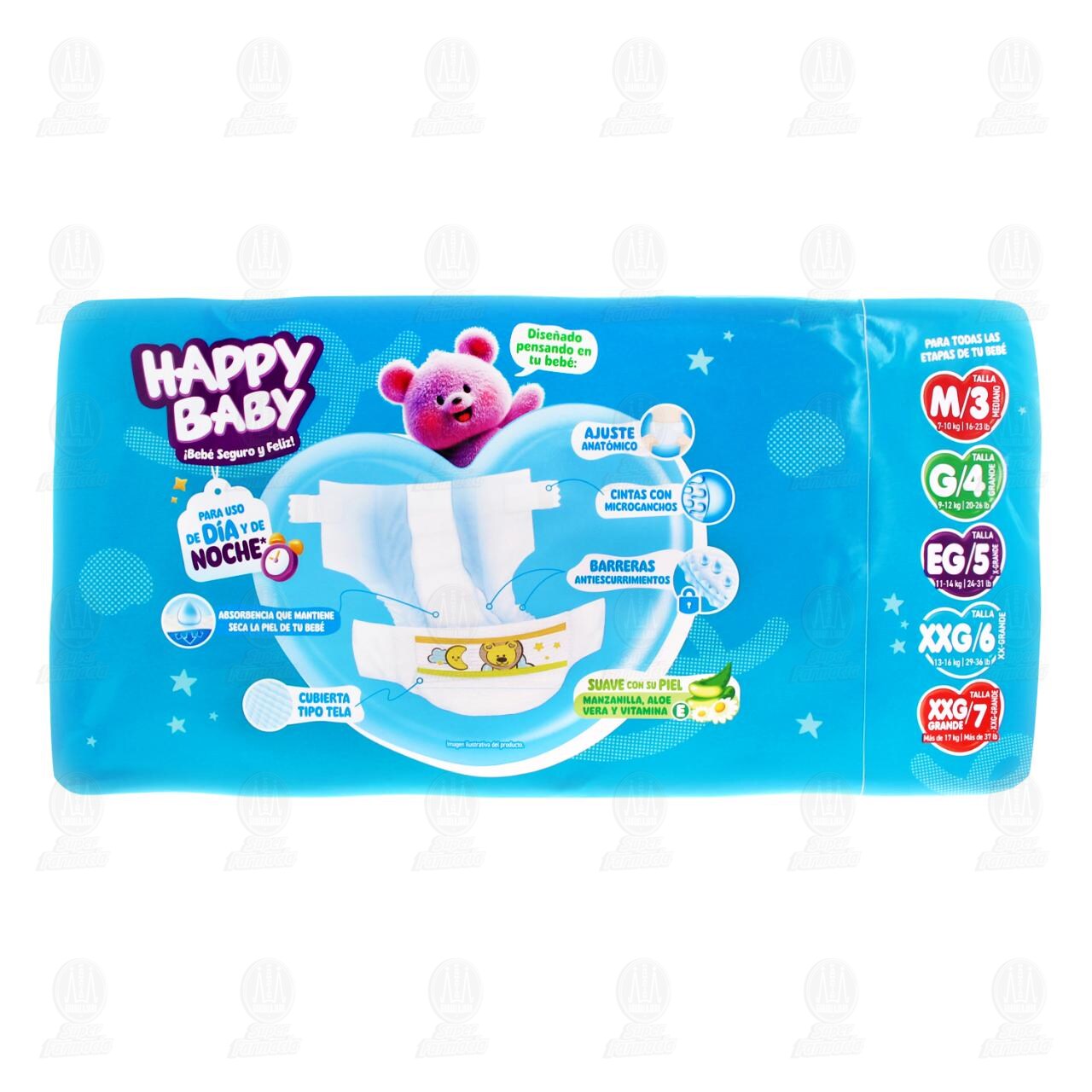 Pa&ntilde;ales para Beb&eacute; Happy Baby con Manzanilla, Aloe Vera y Vitamina E Talla XXG, 40 pzas. image number 2