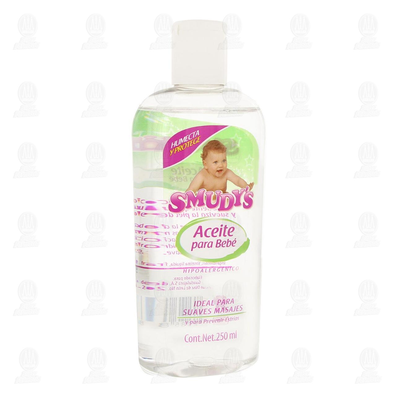 Aceite para Bebé Smudy's Hipoalergénico, 250 ml.