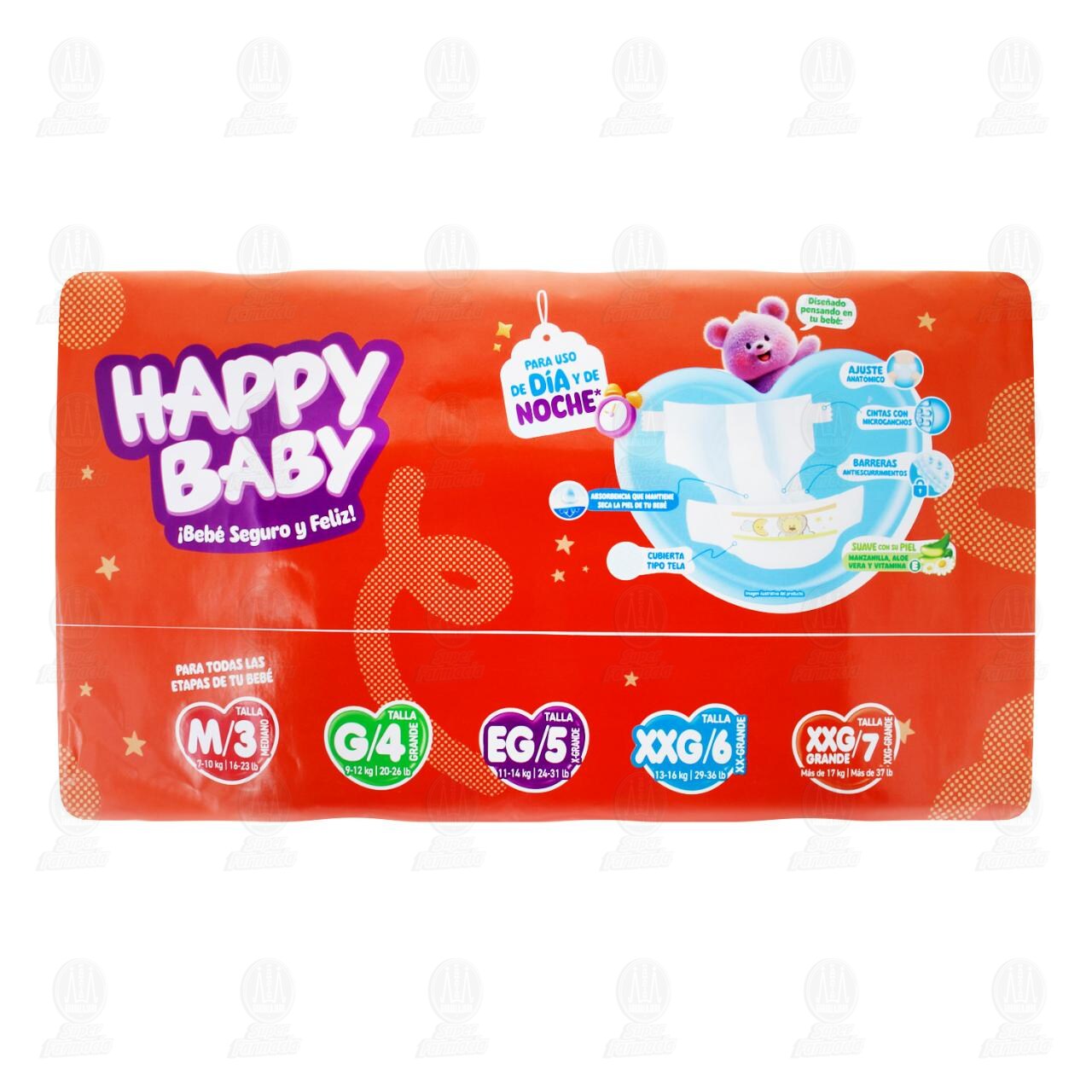 Pa&ntilde;ales para Beb&eacute; Happy Baby con Manzanilla, Aloe Vera y Vitamina E Talla XXG Grande, 40 pzas. image number 2