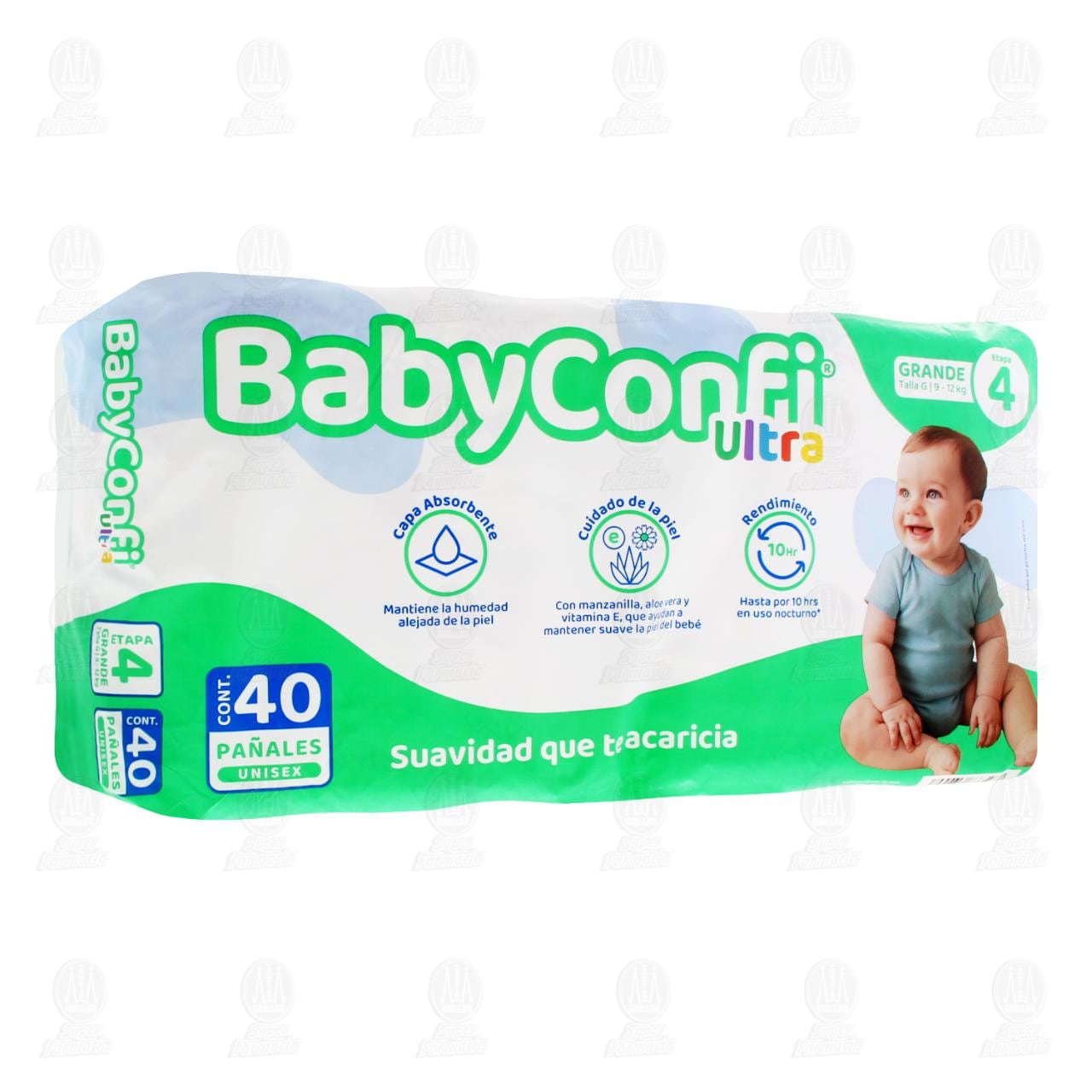 Pa&ntilde;ales para Beb&eacute; Baby Confi Ultra Unisex Talla 4 Grande, 40 pzas. image number 0