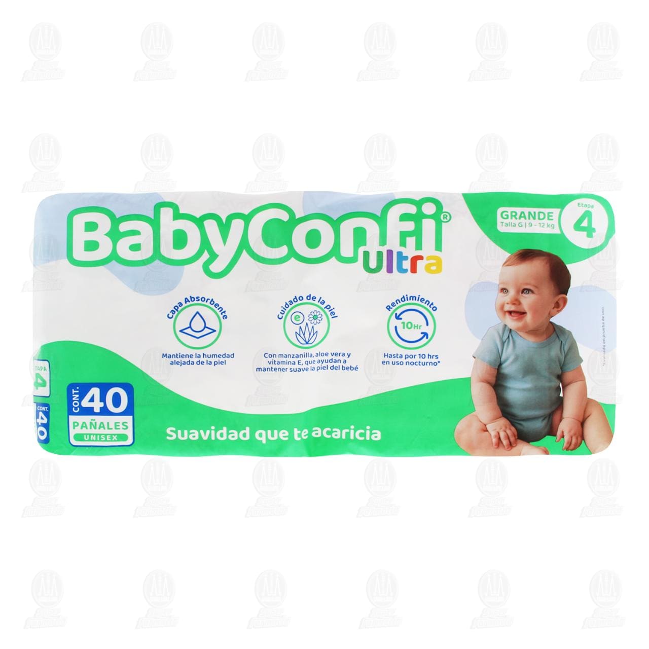 Pa&ntilde;ales para Beb&eacute; Baby Confi Ultra Unisex Talla 4 Grande, 40 pzas. image number 1