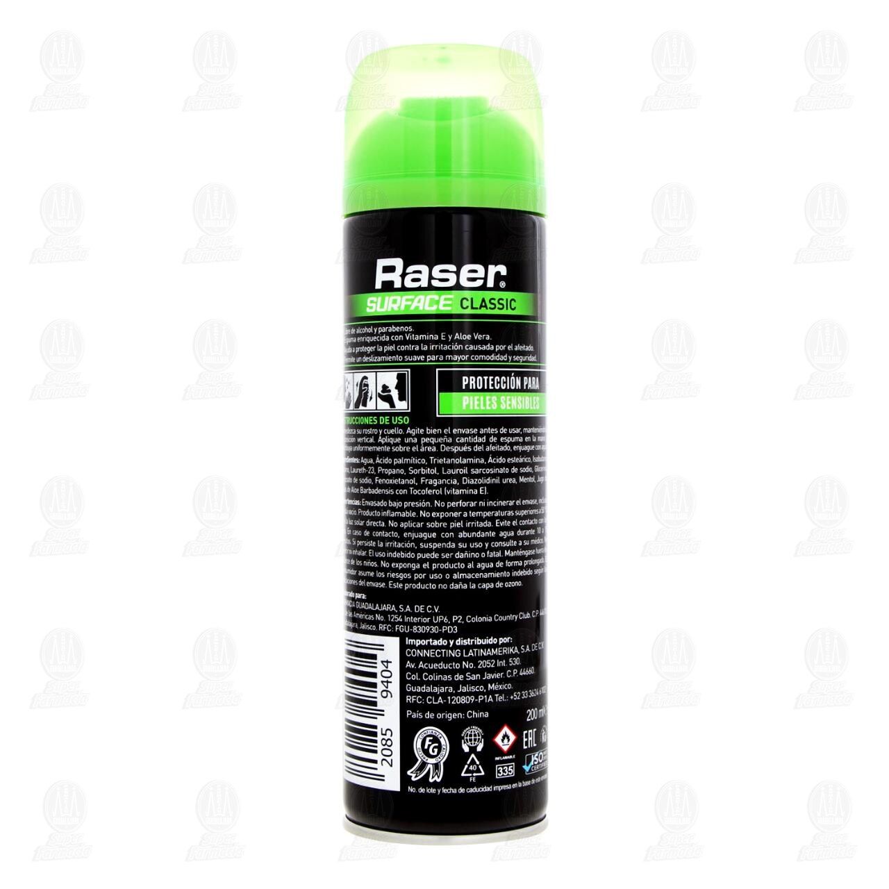 Espuma para Afeitar Raser Surface Classic Piel Sensible, 200 ml. image number 2