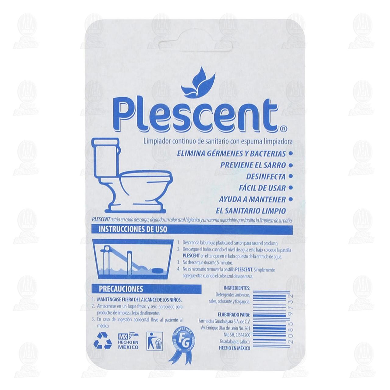 Pastilla Desodorante Plescent para Inodoros, 45 gr. image number 1