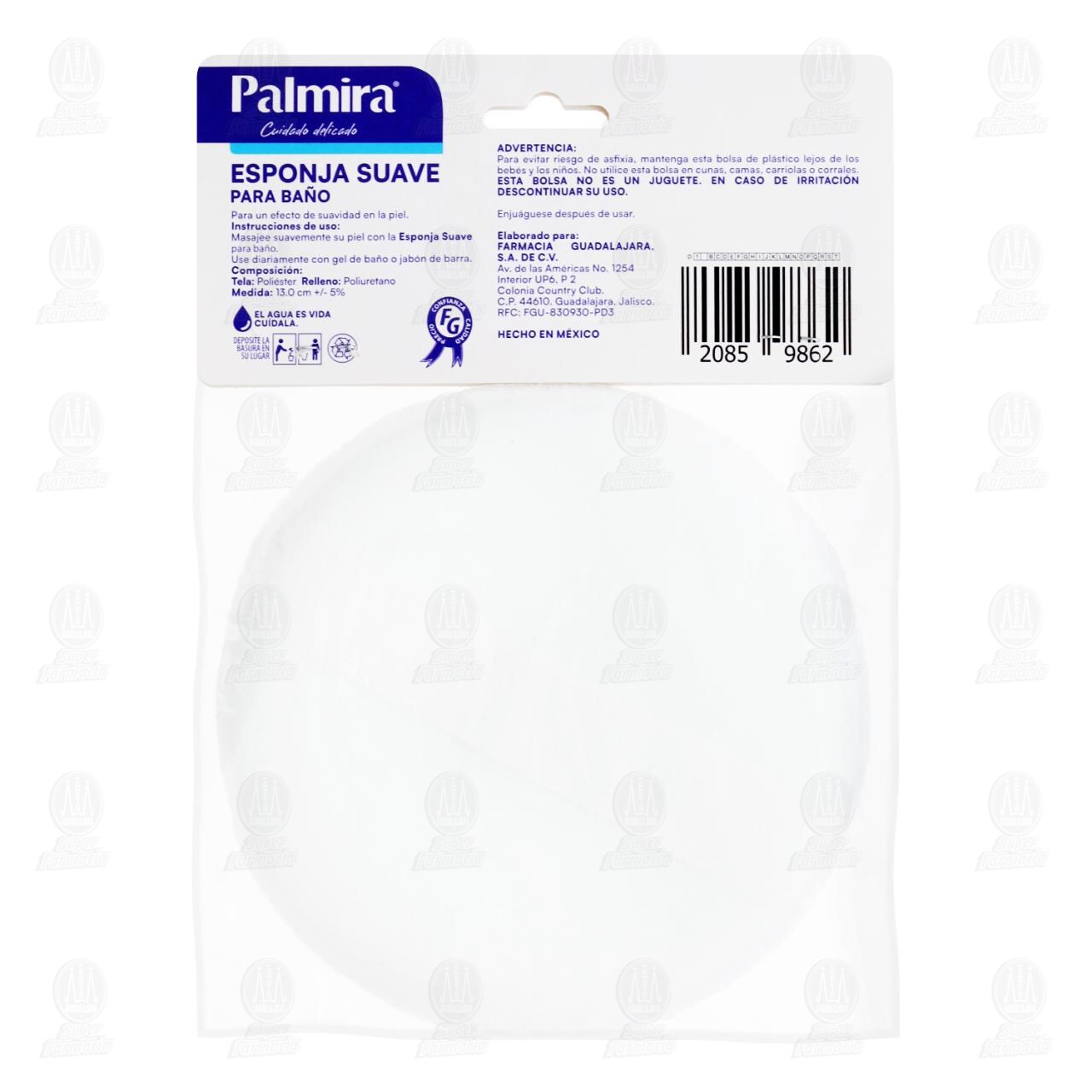 Esponja Suave Palmira para Ba&ntilde;o, 1 pz. image number 1