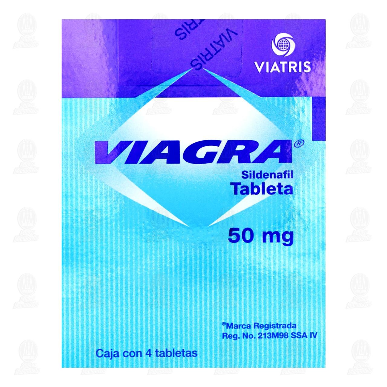 Viagra 50 mg, 4 Tabletas. image number 1