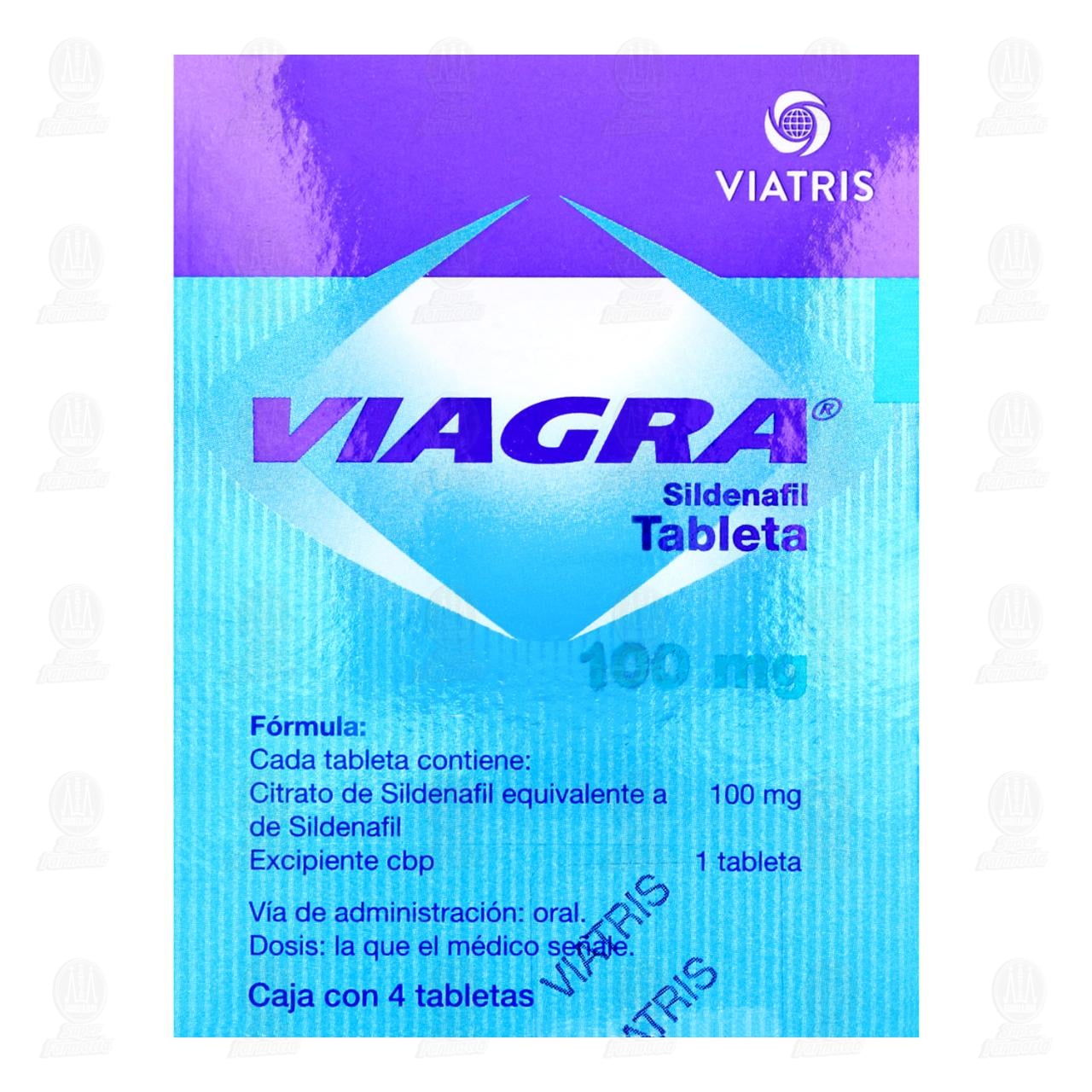 Viagra 100 mg, 4 Tabletas. image number 2