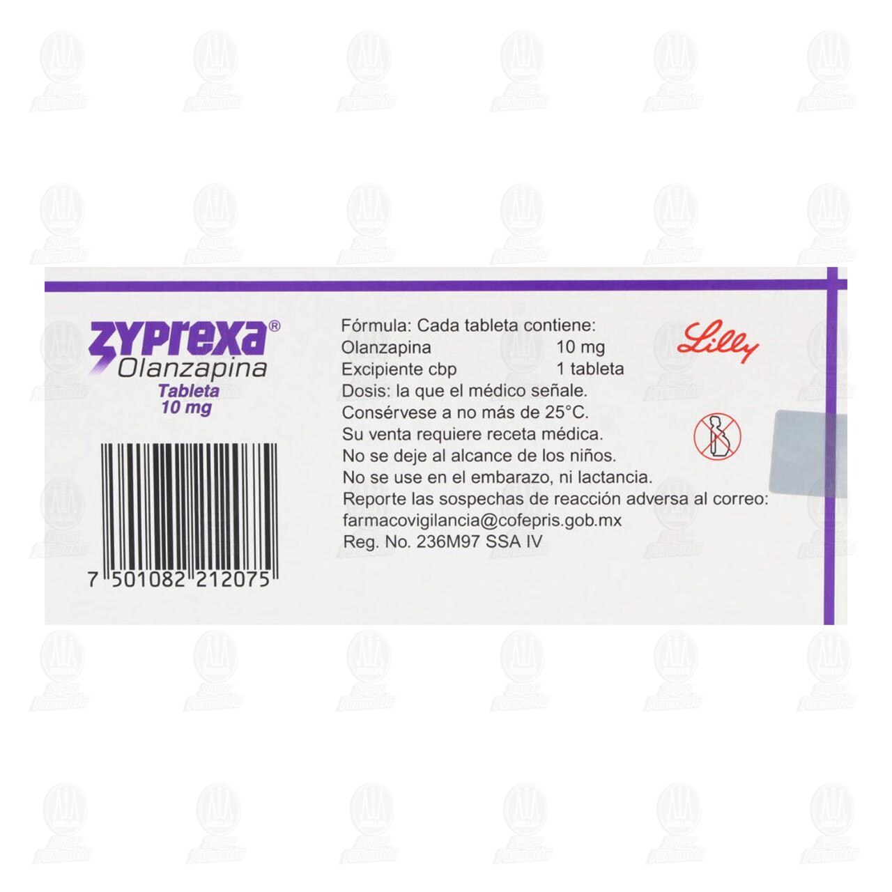 Zyprexa 10 mg, 14 Tabletas. image number 2