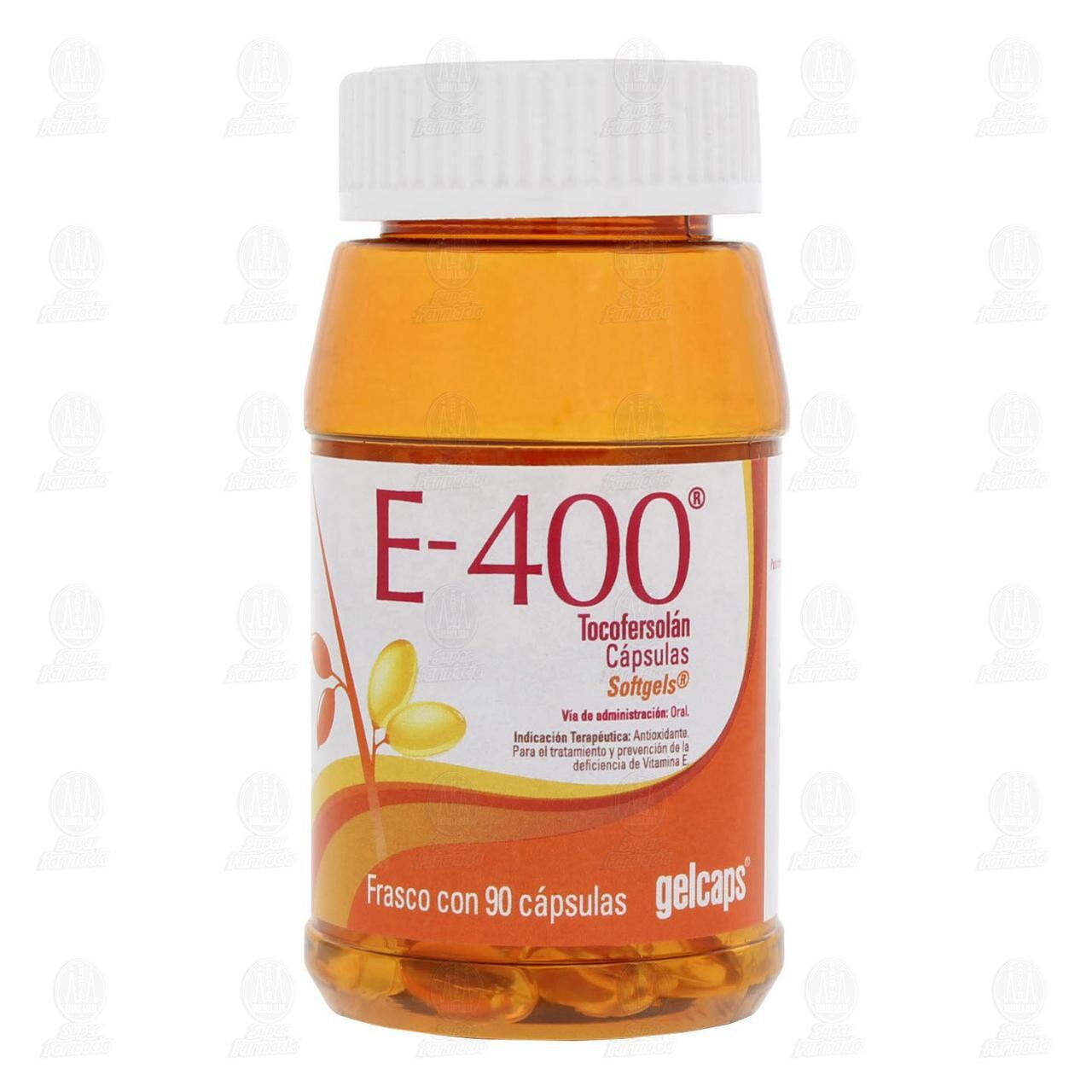 Vitamina E-400 Gelcaps, 90 Cápsulas. image number 1