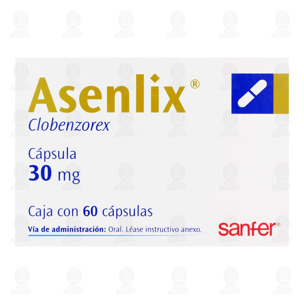 Asenlix 30 mg, 60 C&aacute;psulas. image number 1
