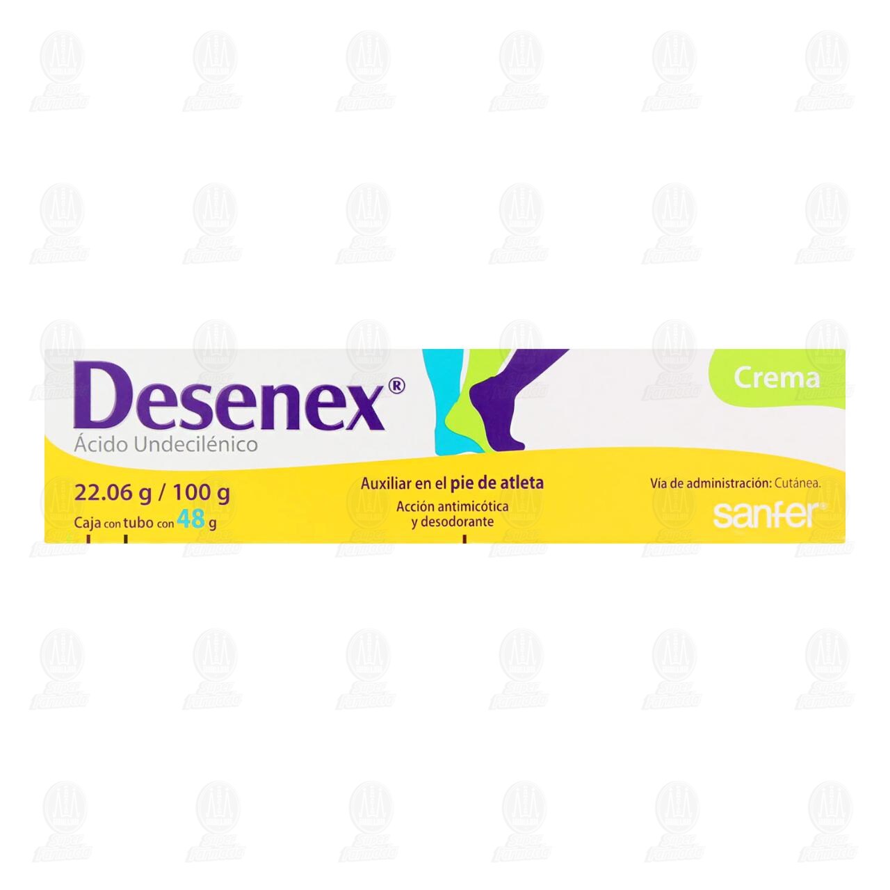 Desenex Crema 22.06gr/100gr, 48 gr. image number 1