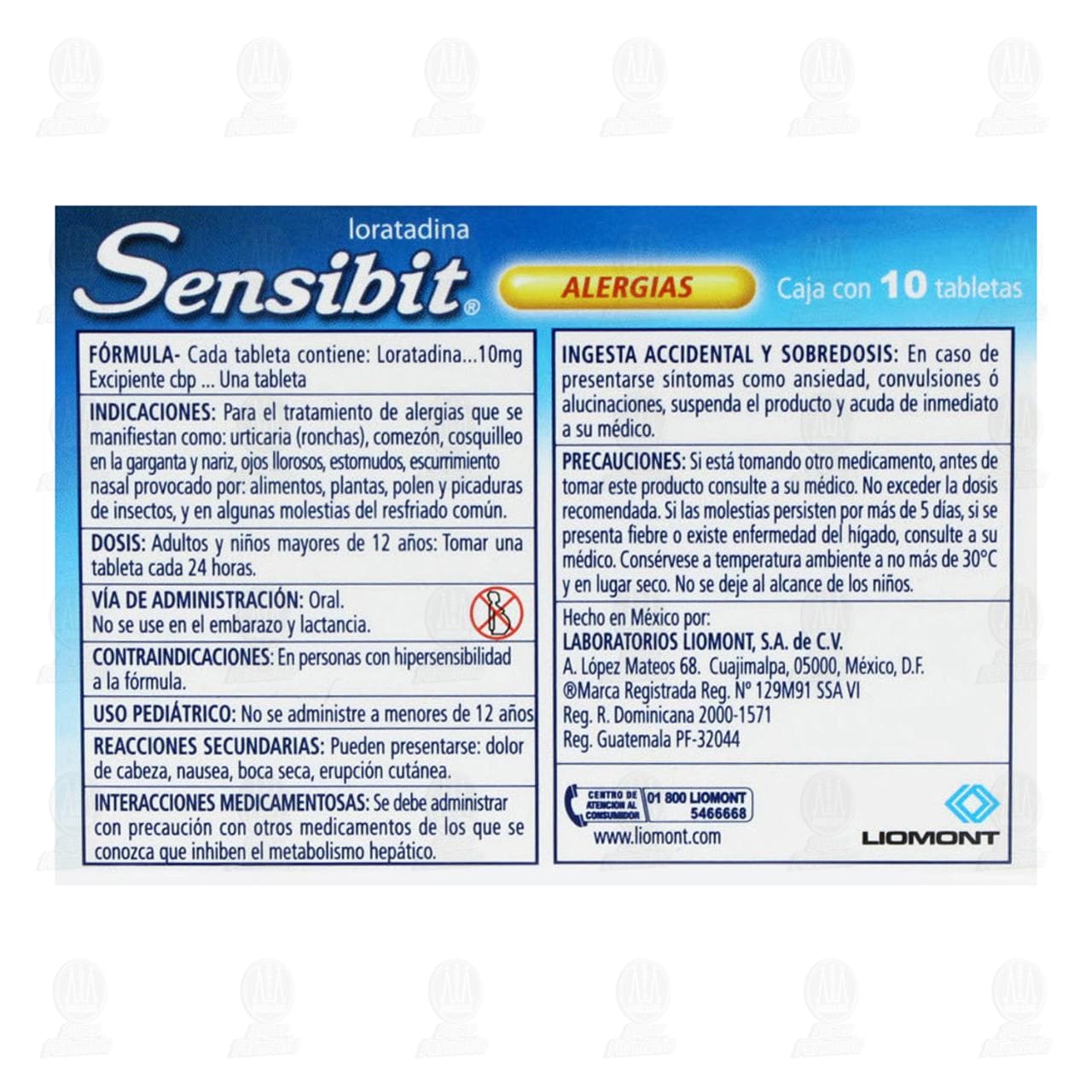 Sensibit 10 mg, 10 Tabletas. image number 2