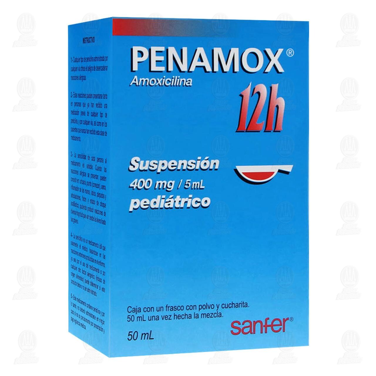 Penamox 12h 400mg/5ml Suspensi&oacute;n, 50ml. image number 0