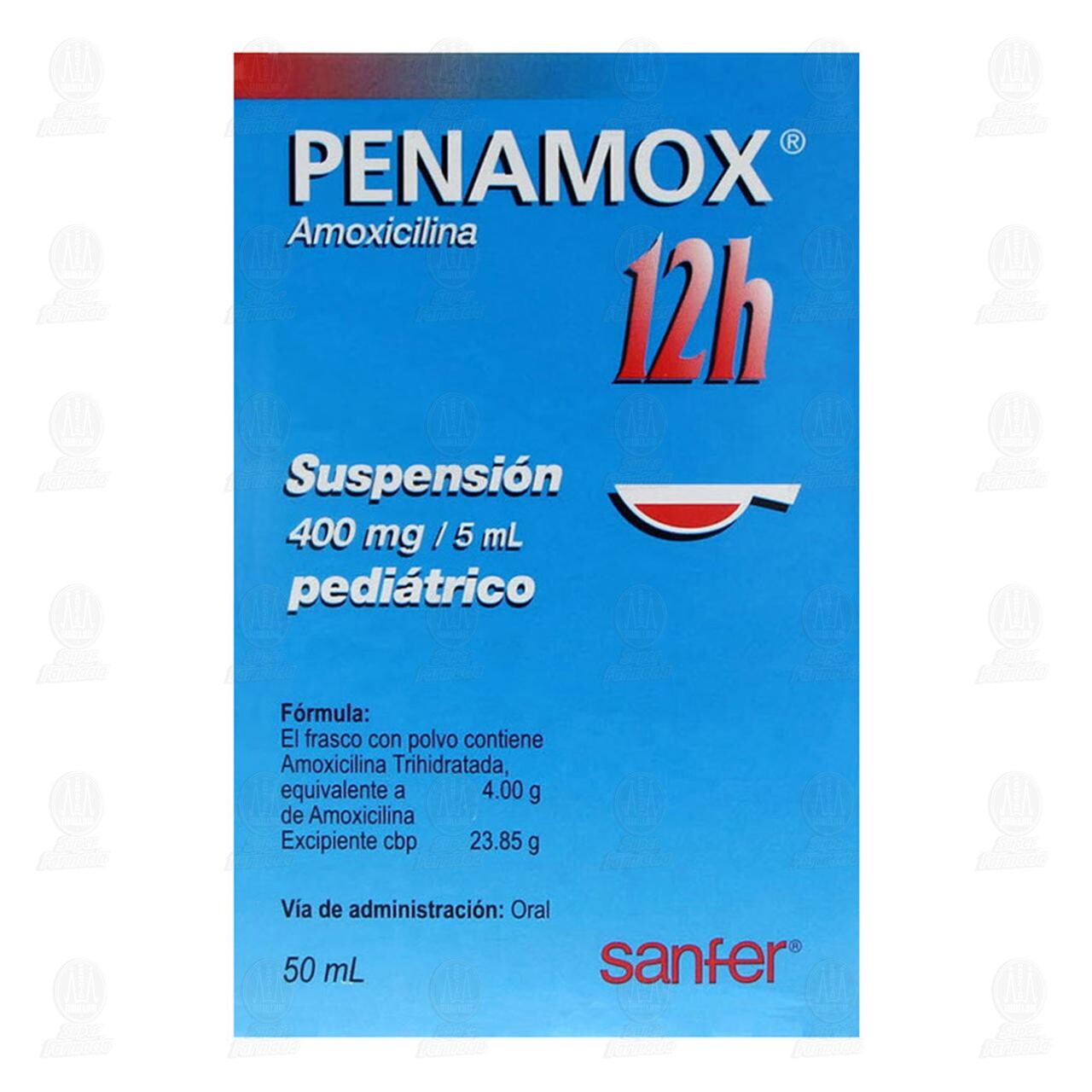 Penamox 12h 400mg/5ml Suspensi&oacute;n, 50ml. image number 2