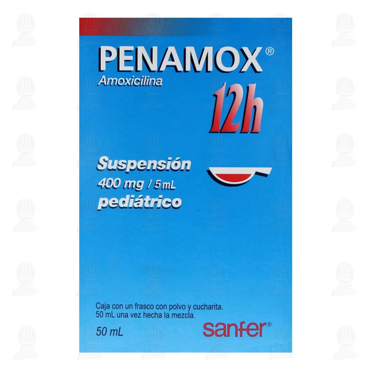 Penamox 12h 400mg/5ml Suspensi&oacute;n, 50ml. image number 1