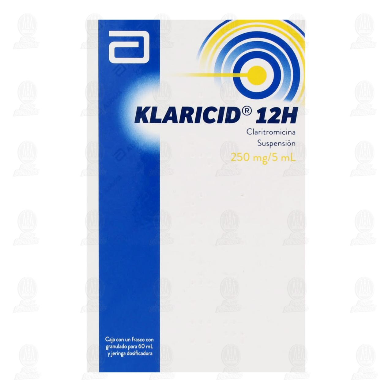 Klaricid 12H 250mg/5ml Suspensi&oacute;n, 60 ml. image number 1