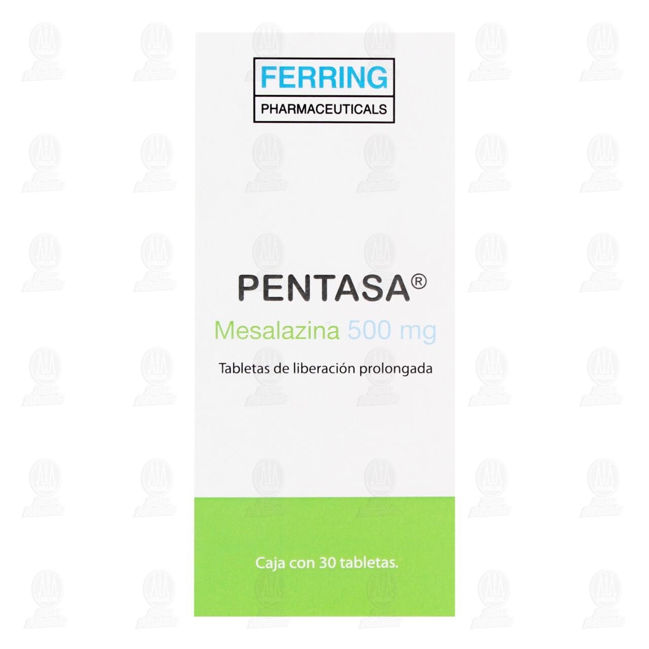 Pentasa 500 mg, 30 Tabletas. image number 1