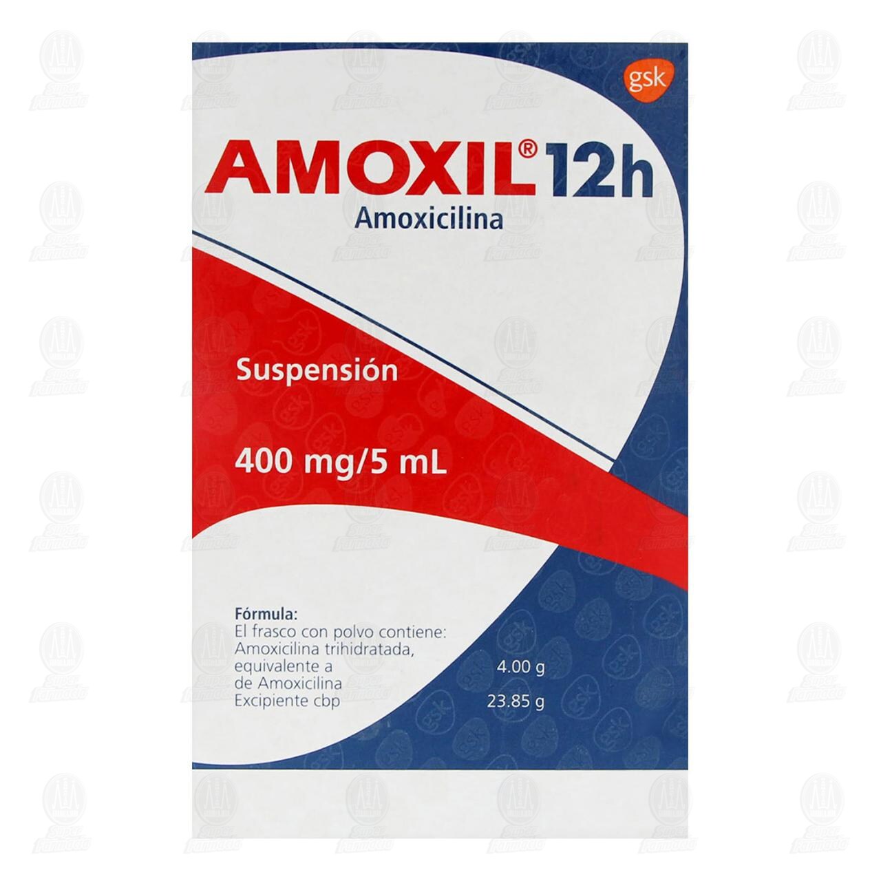 Amoxil 12h 400mg/5ml, 50 ml Suspensi&oacute;n. image number 2