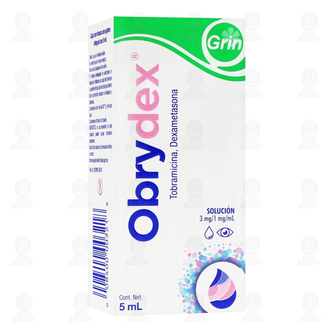 Obrydex 3mg/1mg/1ml Soluci&oacute;n Oft&aacute;lmica Gotas, 5 ml. image number 0