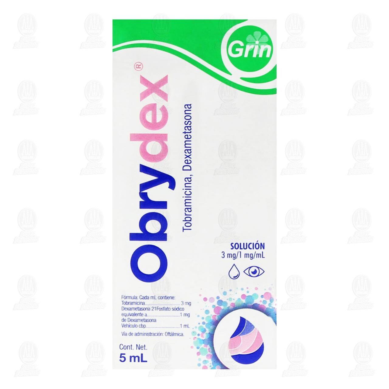 Obrydex 3mg/1mg/1ml Soluci&oacute;n Oft&aacute;lmica Gotas, 5 ml. image number 2