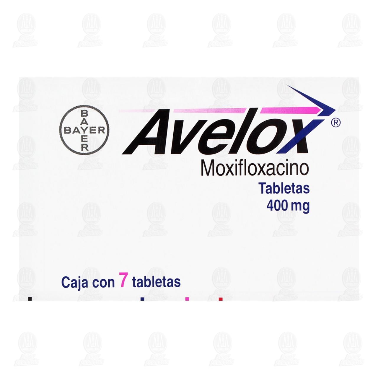 Avelox 400 mg, 7 Tabletas. image number 1