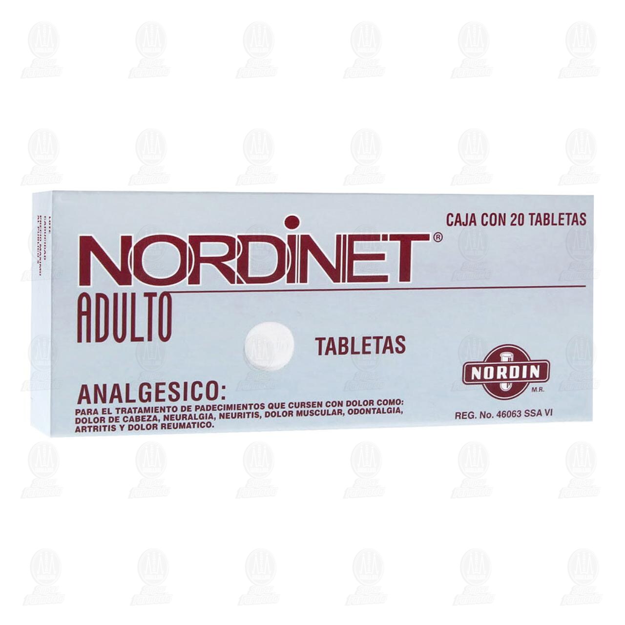 Nordinet Adulto, 20 Tabletas.