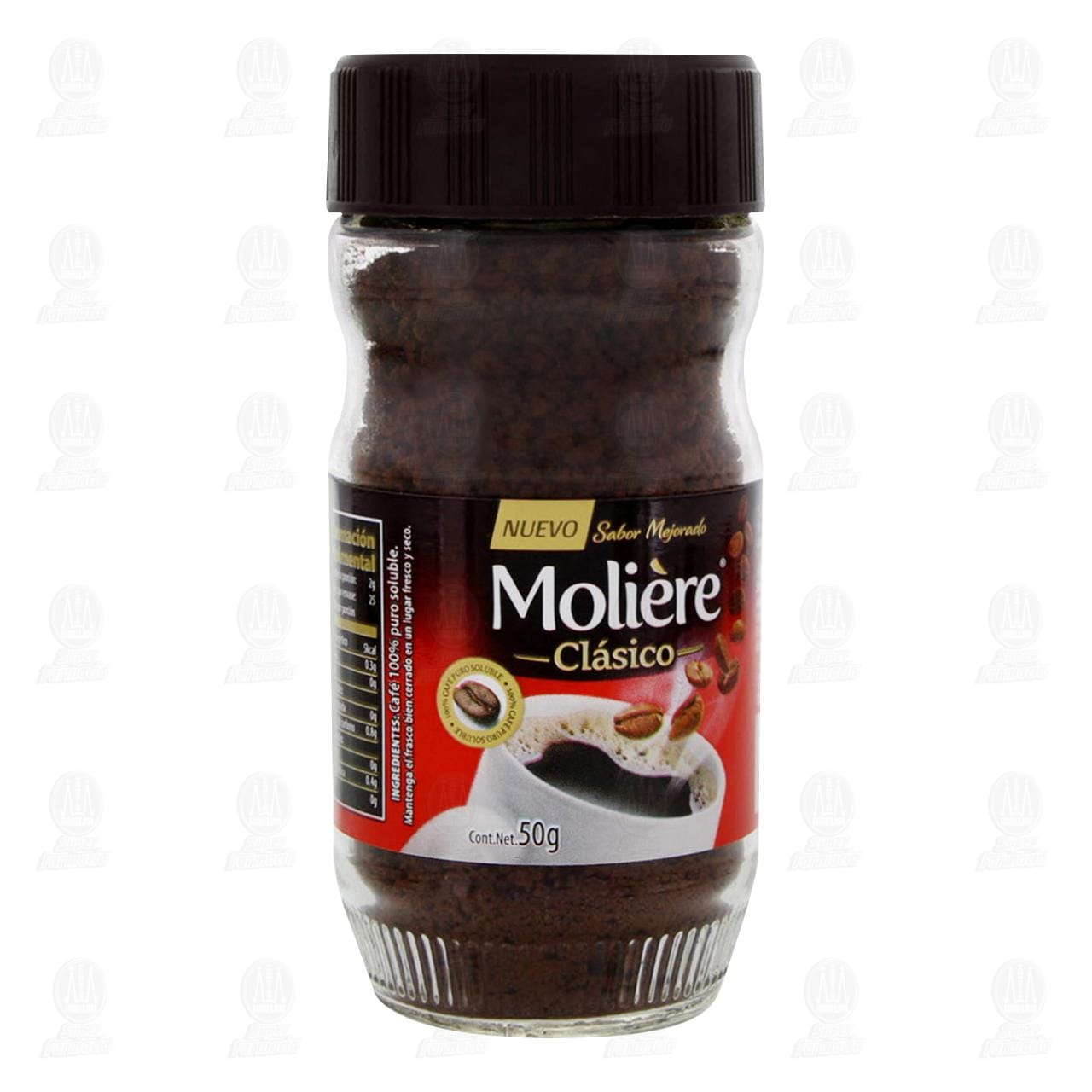 Imagen para Café soluble Molière clásico, 100% café puro. Frasco con 50 gramos.