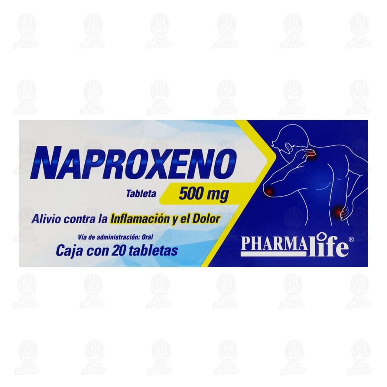 Naproxeno 500 mg, 20 Tabletas Pharmalife. image number 1