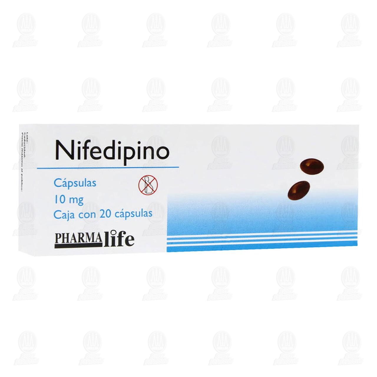 Nifedipino 10 mg, 20 C&aacute;psulas Pharmalife. image number 0