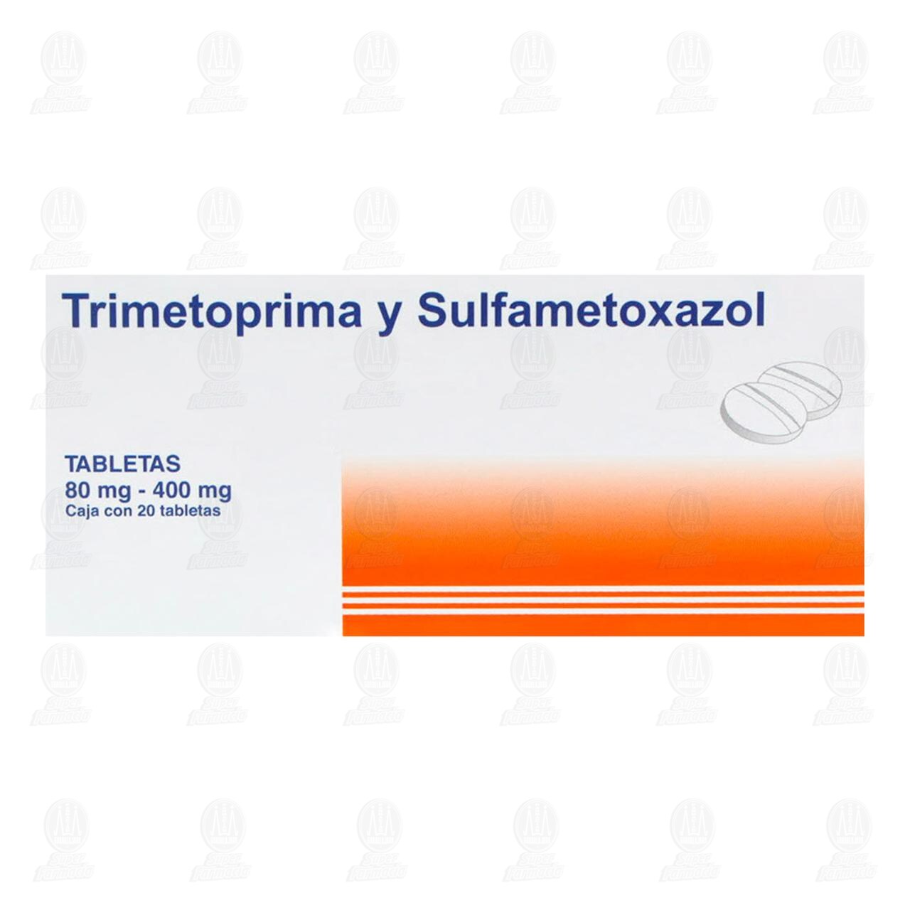 Trimetoprima y Sulfametoxazol 80mg/400mg, 20 Tabletas Pharmalife. image number 1