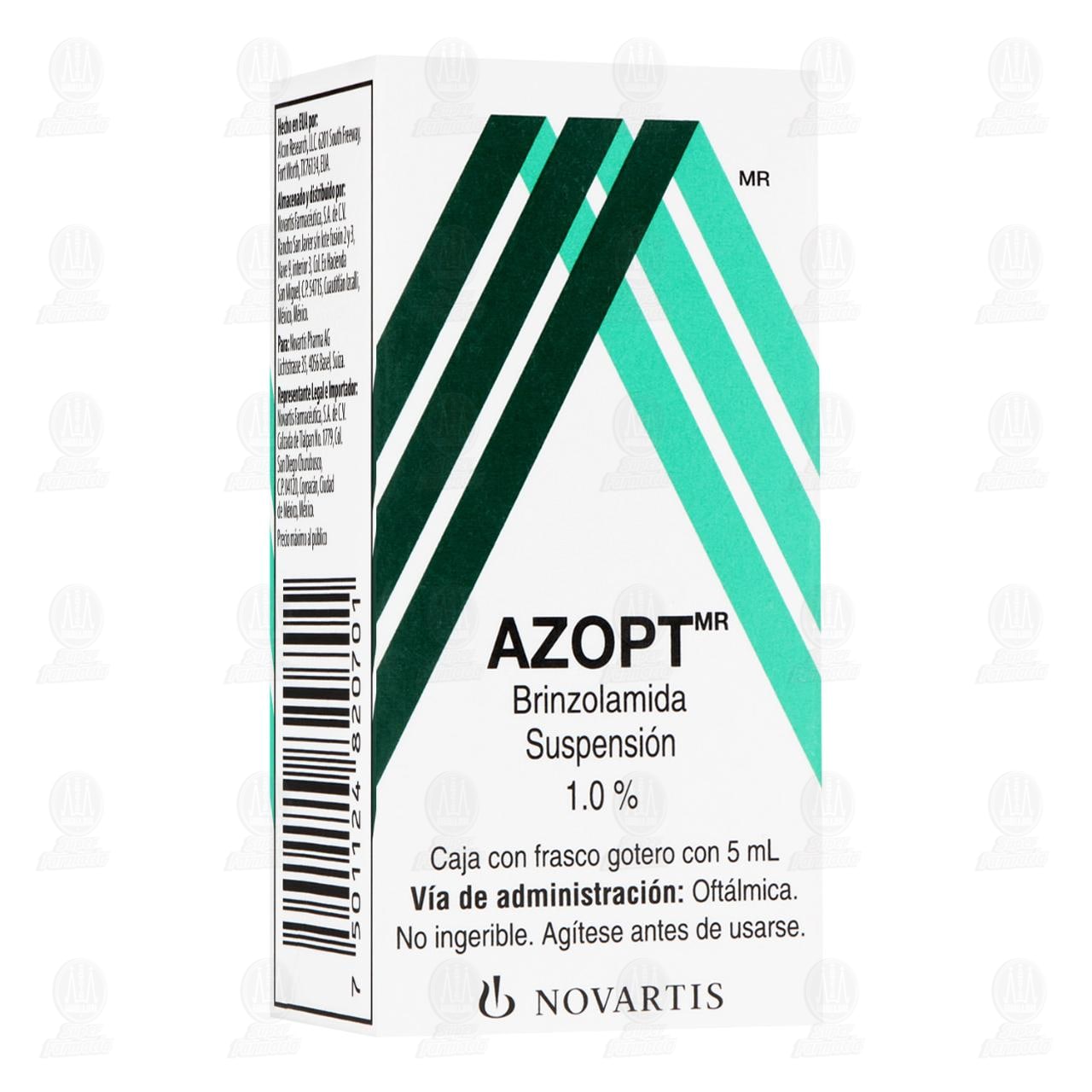 Imagen para Azopt 1.0% Suspensión Oftálmica, 5 ml.