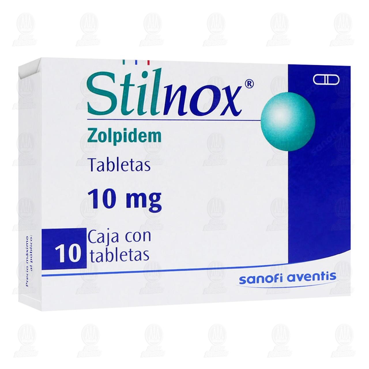 Stilnox 10 mg, 10 Tabletas. image number 0