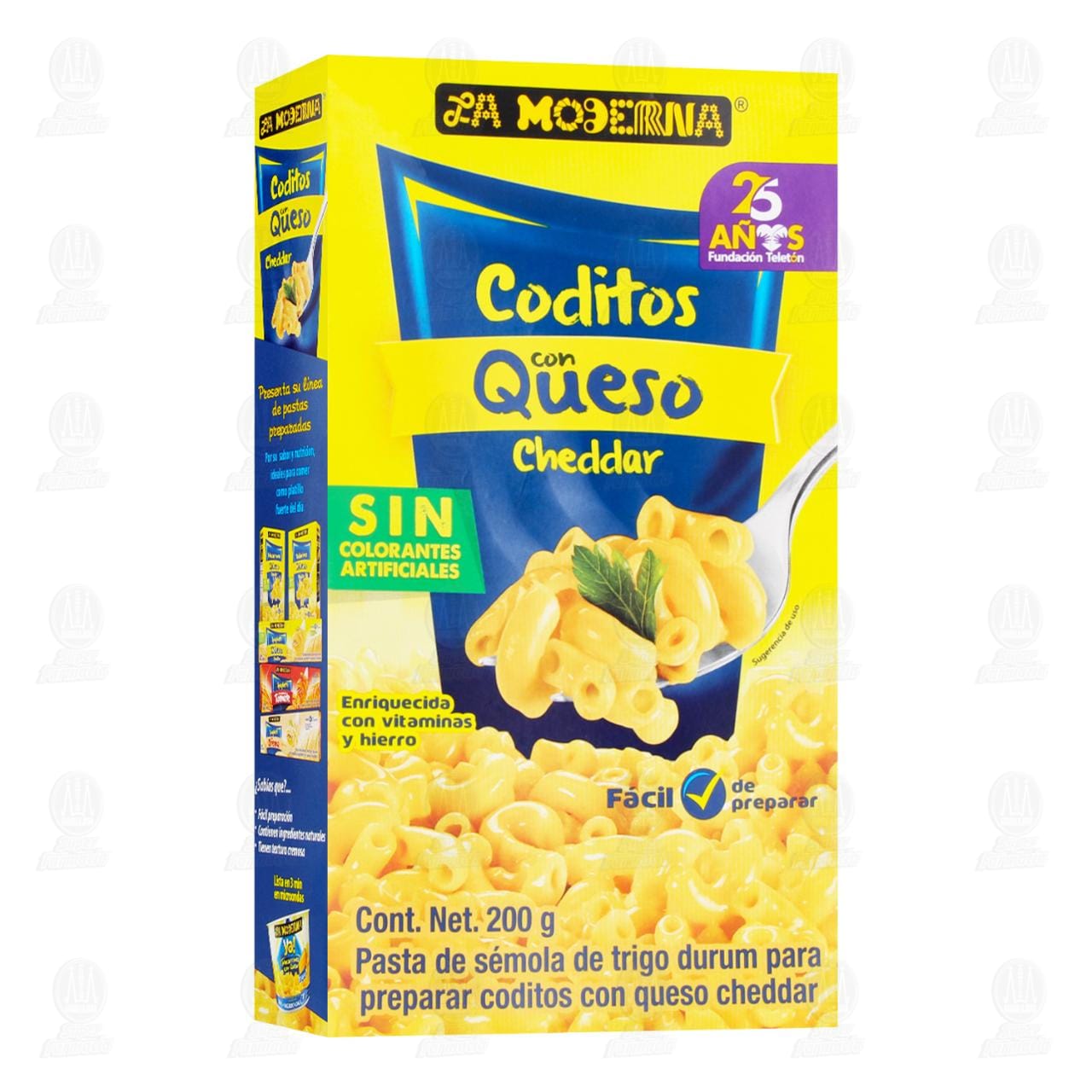 Imagen para Sopa La Moderna Coditos con Queso Chedar, 200 gr.