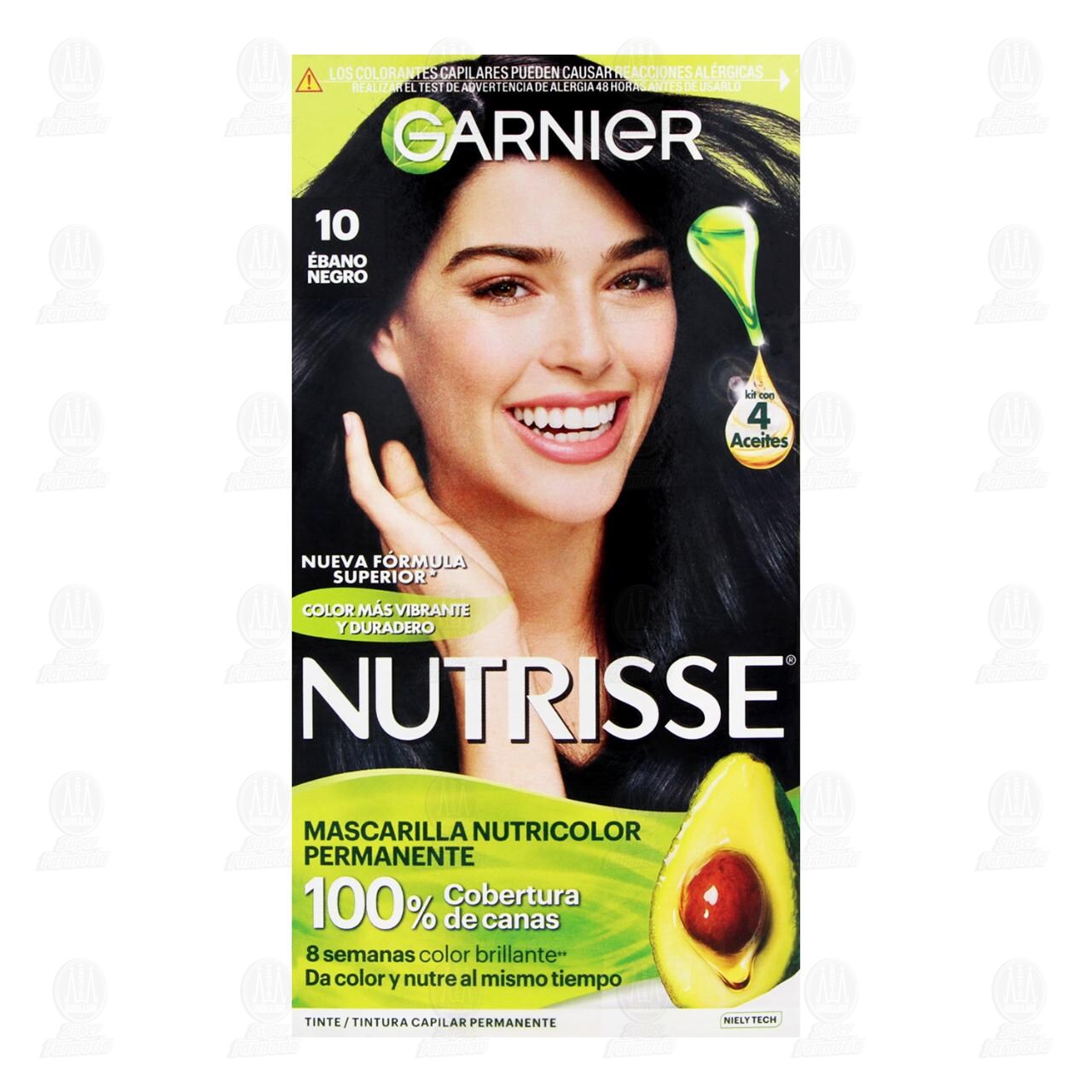 Tinte Garnier Nutrisse Color &Eacute;bano Negro (10), 1 pz. image number 1