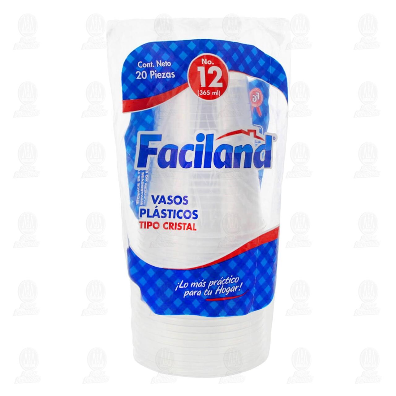 Vasos Desechables Faciland Plásticos No. 12, 20 pzas. image number 0