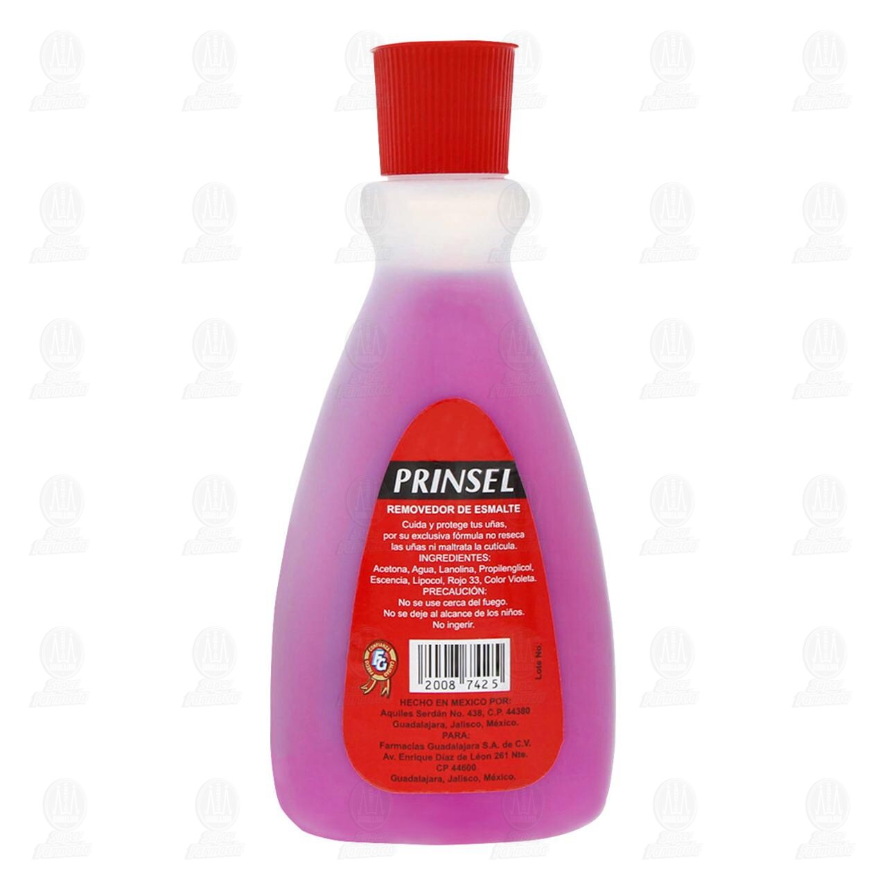 Quitaesmalte Prinsel con Lanolina, 200 ml. image number 2